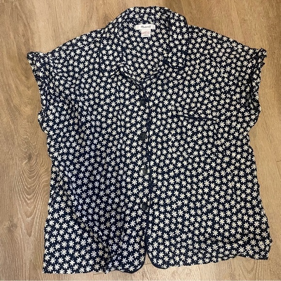 Madewell Bedtime Pajama Top in Mini Daisy - Picture 3 of 8